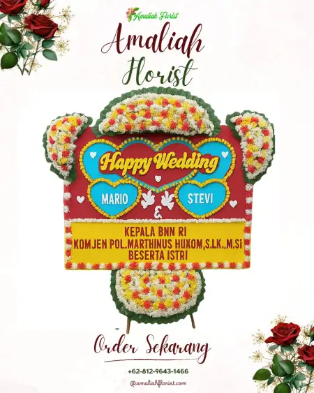 Papan Bunga Pernikahan Raja Basa